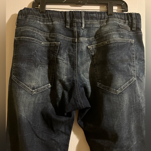 DIESEL MENS COTTON NARROT BLUE DENIM SWEAT PANTS SIZE 36 - Picture 11 of 12